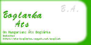 boglarka ats business card